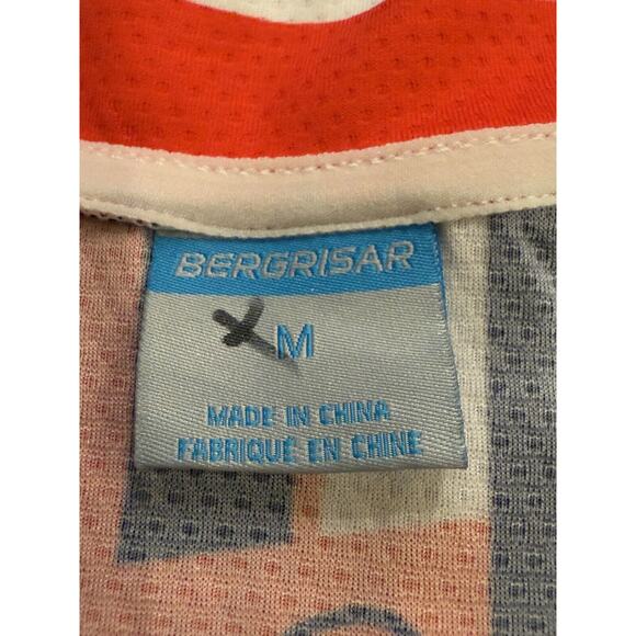 BERGRISAR Mens Red Black Cycling Full Zip Short Sleeve Bike Jersey Size M MEDIUM - Picture 6 of 9